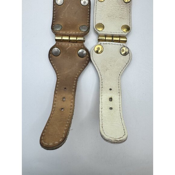 Signed CC Skye Belt Buckle Cuff Bracelet Two Tone And Gold Tone Metal Nice Heavy - Picture 8 of 11